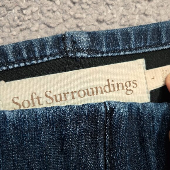 Soft Surroundings The Ultimate Cropped Leggings Dark Wash Pull On Capsule - Picture 8 of 10